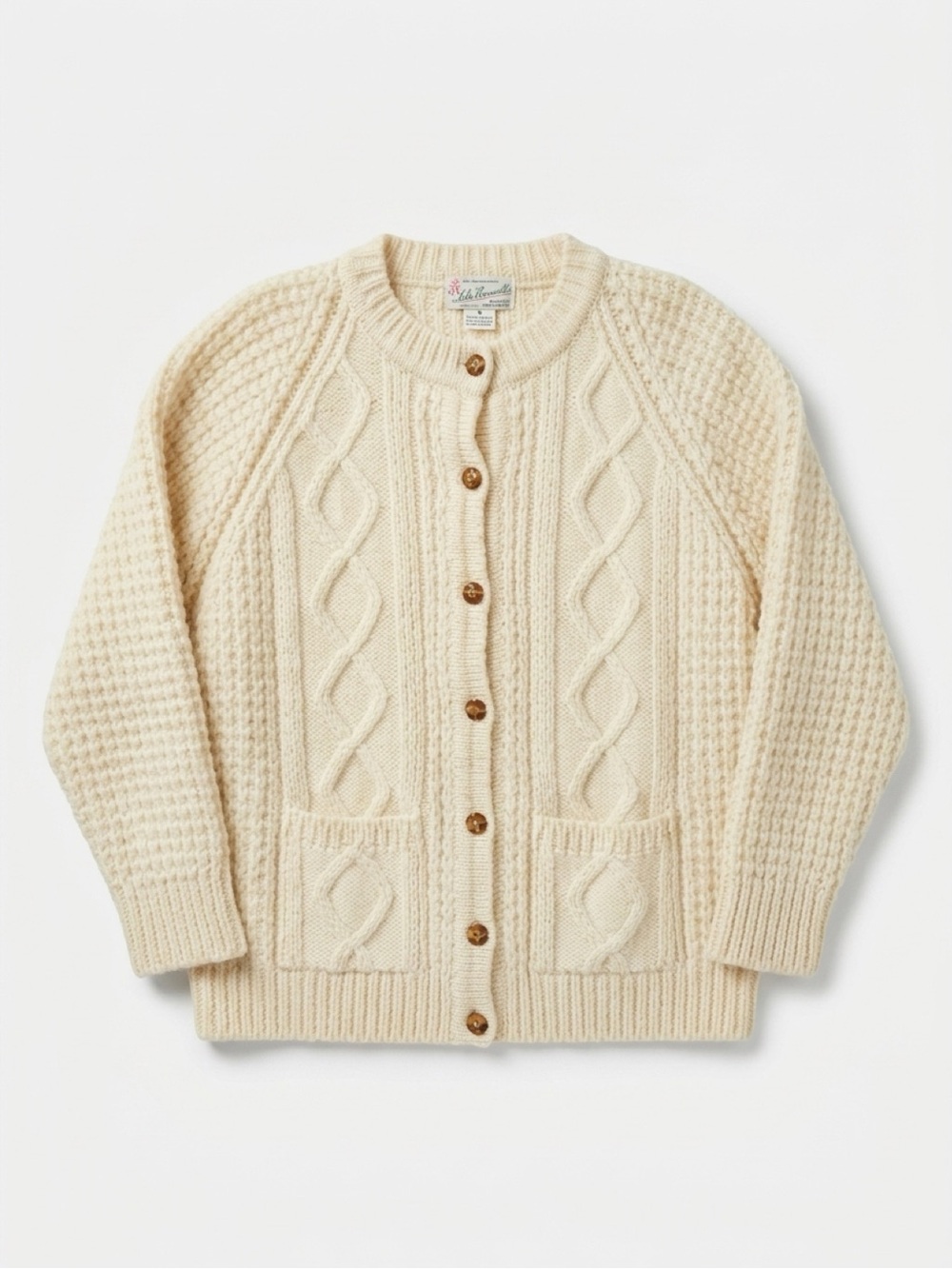 Cozy Cable-Knit Button Cardigan - Cream
